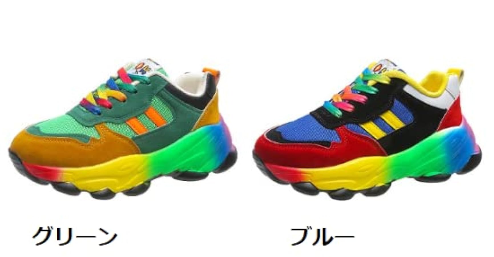 ドラミ★clapレインボーダーレギンス＆新品ハナマルクラップTの2点 Amazon | 厚底スニーカー レディース 靴 シューズ ダッド